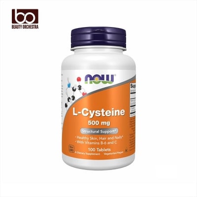 Picture of NOW L-Cysteine 500 mg with Vitamins B-6 and C Structural Support 100 Tablets