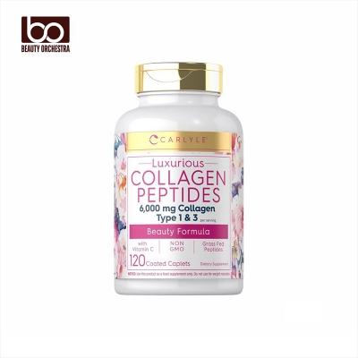 Picture of Carlyle Collagen Peptides with Vitamin C 6000mg 120 Caplets