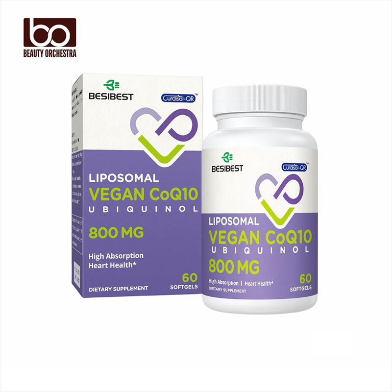 Picture of Besibest Liposomal Ubiquinol CoQ10 800 MG Softgel, High Absorption CoQ10 Ubiquinol Supplement Active Coenzyme Q10 800mg 60 Vegan Softgels
