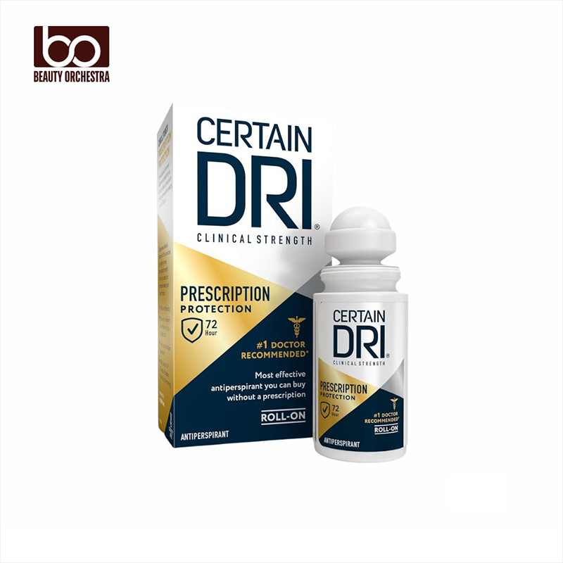 Picture of Certain Dri Prescription Strength Clinical Antiperspirant Roll-On for Hyperhidrosis &ndash; 72-Hour Sweat Protection Fragrance-Free, Doctor-Recommended for Men &amp; Women