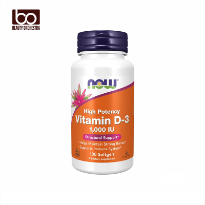 Picture of NOW Vitamin D-3 1,000 IU, High Potency Structural support 180 Softgels
