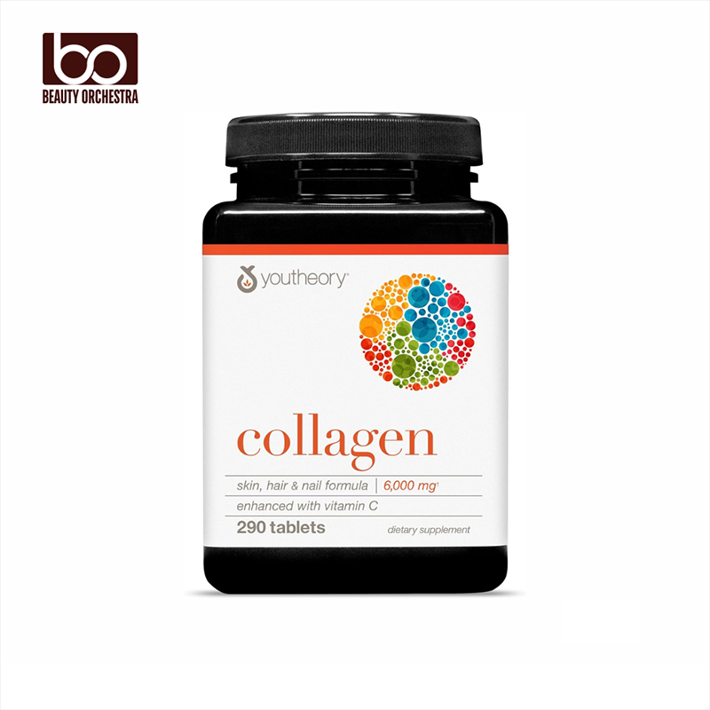 Picture of Youtheory Advanced Collagen - 6,000 mg Collagen with Vitamin C - for Hair, Skin & Nails - Supplements for Women & Men - 290 Tablets (45-Day Supply)
