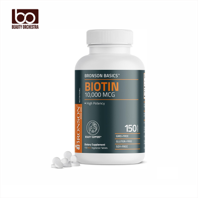 Picture of Bronson Biotin 10,000mcg, Supports Healthy Hair Skin and Nails Vegetarian150 Tablets