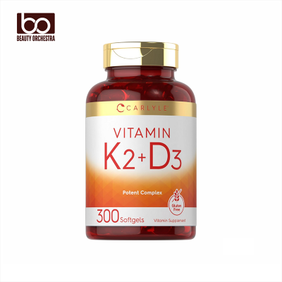 Picture of Carlyle Vitamin K2 and D3 Supplement 200mcg K2 MK7 & 10,000 IU D3 300 Softgels