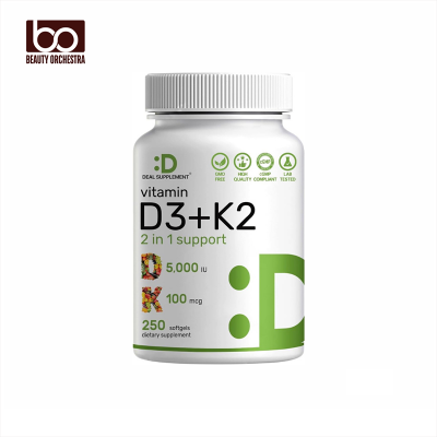 Picture of DEAL SUPPLEMENT Vitamin D3 5,000 IU + K2 MK7 Supports Heart Bone Teeth & Immune Health 250 Softgels