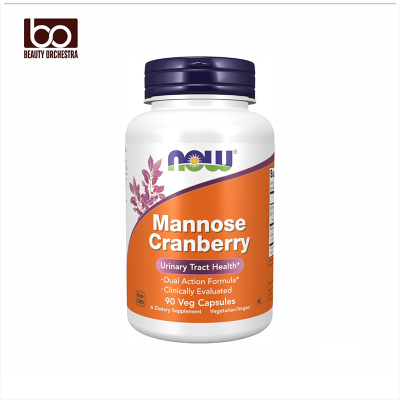 Picture of NOW Mannose Cranberry, Dual Action Formula Clinically Evaluated, Urinary Tract Health 90 Veg Capsules