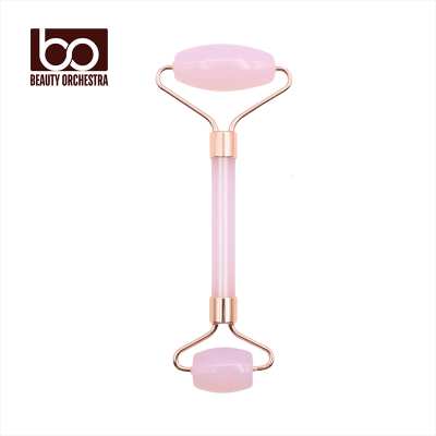 Picture of Rose Quartz Stone Roller And Gua Sha Set With Magnetic Gift Box (High Quality Pink Jade Facial Roller And Gua Sha)