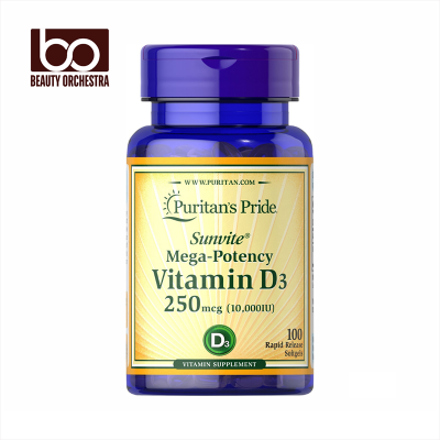 Picture of Puritan's Pride Vitamin D3 250 mcg (10,000 IU) - 100 Softgels