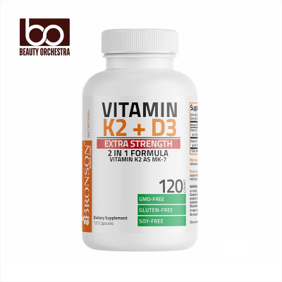 Picture of Bronson Vitamin K2 + D3 Extra Strength - 120 Capsules