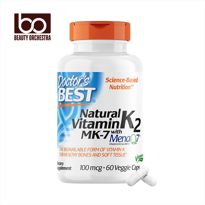 Picture of Doctor's Best Natural Vitamin K2 Mk-7 With MenaQ7 100mcg - 60 Veggie Capsules