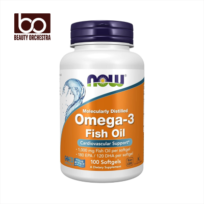 Picture of NOW Omega-3 Fish Oil - 100 Softgels (Best Omega 3 supplement from USA)