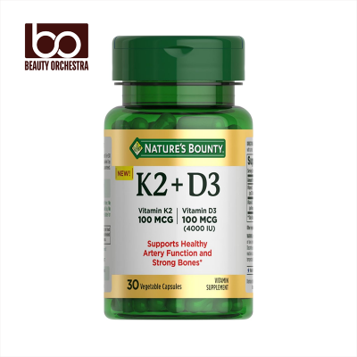 Picture of Nature's Bounty Vitamin D3 + K2 100 mcg - 30 Capsules