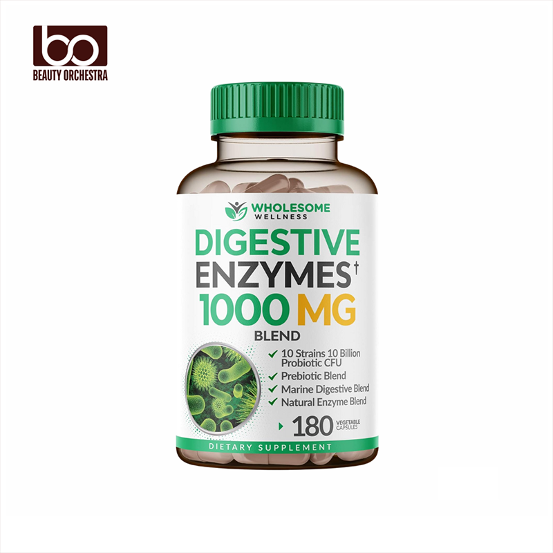 Picture of Wholesome Wellness Digestive Enzymes 1000MG Blend - 180 Capsules