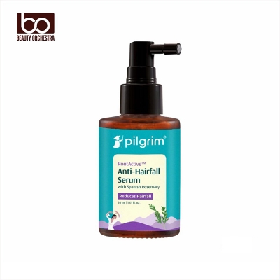 Picture of Pilgrim RootActive Anti-Hairfall Serum with Spanish Rosemary Caffeine Biotin Capilia Longa Saw Palmetto (30ml)