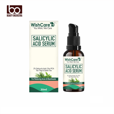 Picture of WishCare 2% Salicylic Acid Serum for Active Acne/Acne Marks & Blackheads with Zinc PCA Tea Tree & Green Tea - 30 ml