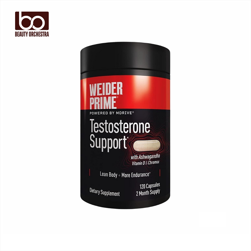 Picture of Weider Prime Testosterone Support - Men's Nutrition - Enriched with Vitamins & Minerals - 120 Capsules