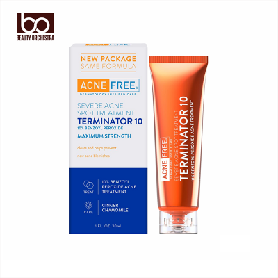 Picture of AcneFree Terminator 10 Acne Spot Treatment with Benzoyl Peroxide 10% Maximum Strength Acne Cream Treatment - 60 ml