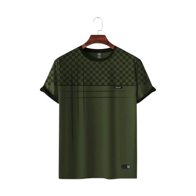 Picture of ZAIAX OLIVE CHESS PRINT TSHIRT – DBAOL