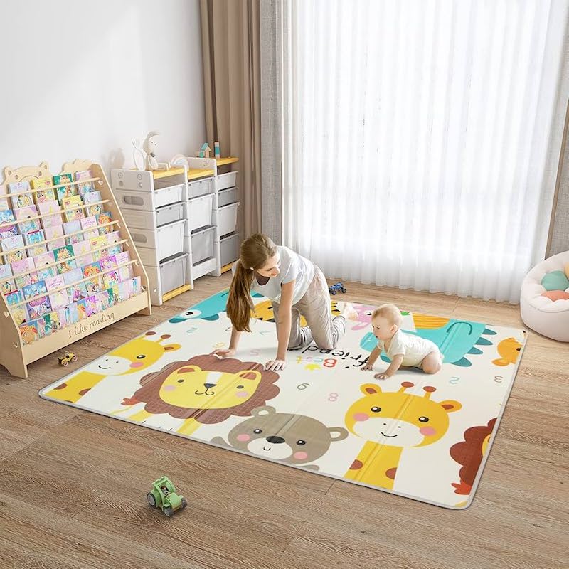 Picture of Baby Play Mat 6feet x 7Feet | Soft Playmat for Baby's Crawling, Tummy Time | Thick Floor Mats for Children, Toddlers & Babies | Play Mats for Floor in Bedroom, Nursery & Playroom