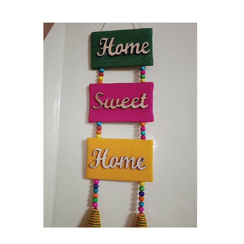 Picture of Handicraft "Home Sweet Home" Wall Hanging in Jute Material