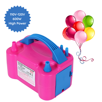 Electric Balloon Pump with Double Nozzle Inflator 110V-120V 600W High Power Blower Portable Pumper for Party, Wedding, Birthday & Event Decoration- (Pack of 1 Pcs)