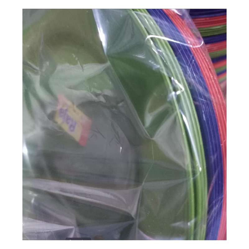 Picture of 12pcs  Reusable Plastic  Plate  Color Plate Red/Blue/Green