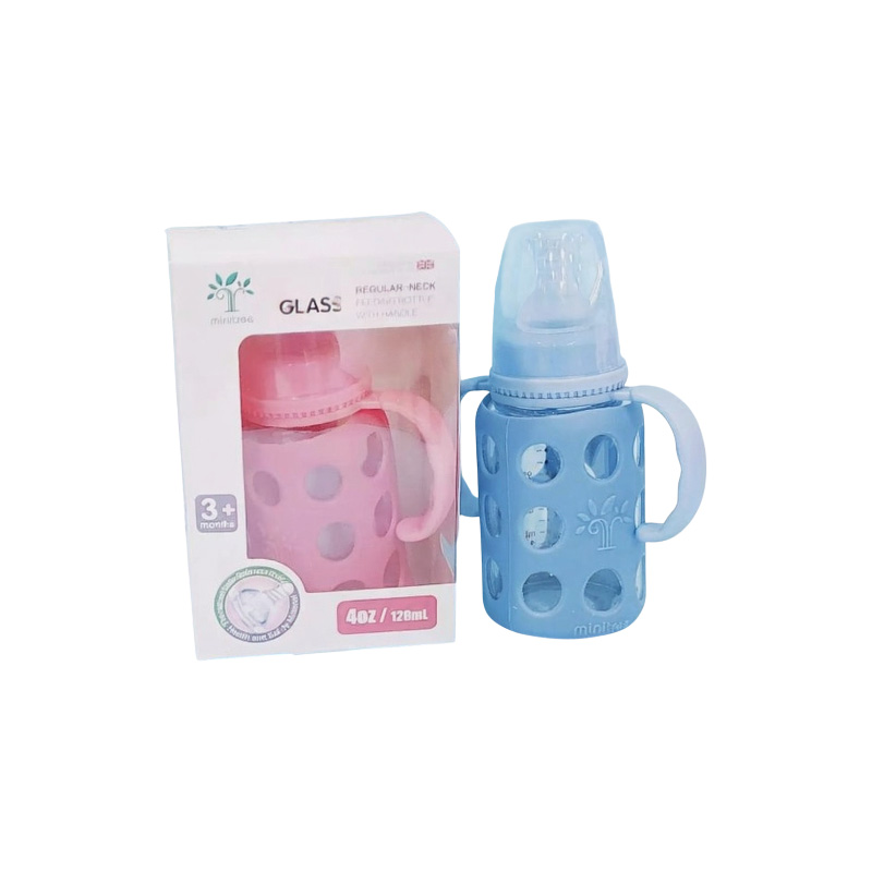 Picture of Baby Glass Feeder 120 ml/40z (Silicon Cover)