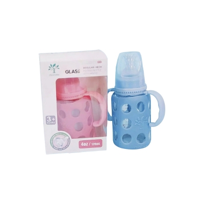 Picture of Baby Glass Feeder 120 ml/40z (Silicon Cover)