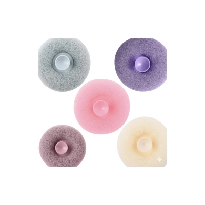 Picture of shower puff pure bath pouf luxurious exfoliation sponge for smooth skin