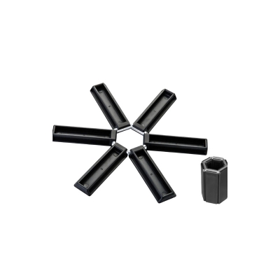 Picture of Foldable Pan Mat Heat-insulated Anti-slip Anti-scald Black Hollow Heat-insulated Portable Pan Pad Placemat Kitchen Accessories-Black