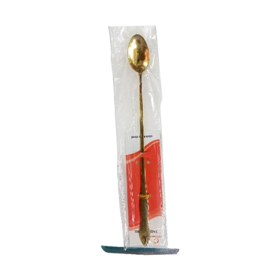 Picture of Golden Steel Long handle Pickle Spoon Round (26cm)