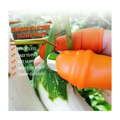 Picture of 2 pcs Silicone Vegetable And Fruits Thumb Cutter Finger cutter 5 in 1