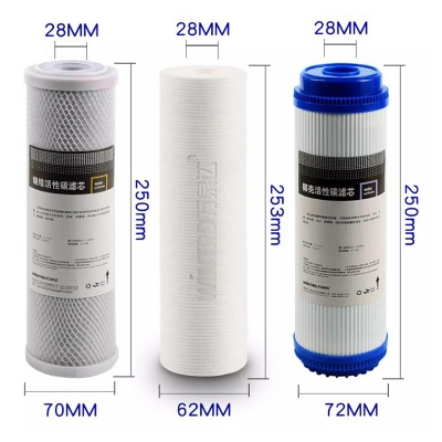 Picture of 3 in one( Sediment Filter PP ( 1 Micron )+Pcs CTO Net Carbon +1 Pcs UDF Box Carbon) RO mechine