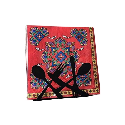 Picture of Tissue Holder Spoon Fork Shaped Metal Tissue box Container Towel Napkin