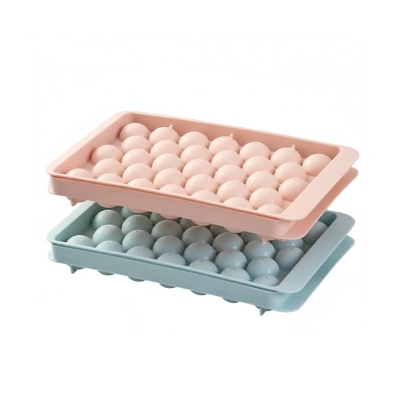 Picture of Round Ice Tube Tray 33 Pieces Round Ice Ball With Lid Ice Ball Maker