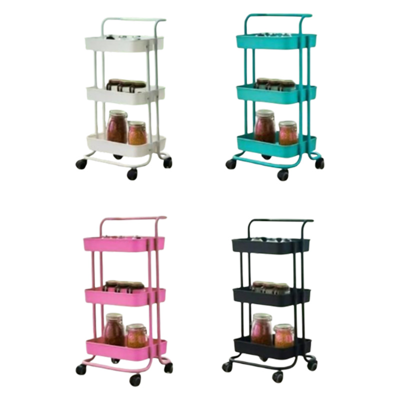 Picture of Kitchen Trolley 3 Layer Multi-function Trolley Storage Trolley