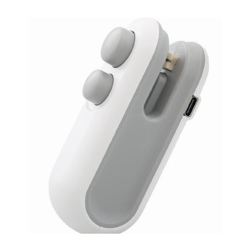 Picture of 2IN1 Mini Sealing Machine USB Rechargable Heat Sealer Storage Bag Plastic Package Food Sealer Clip Bag Handheld Food Heat Sealer