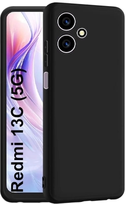Picture of Back Cover for Cover Case for Xiaomi Poco M6 5G (Black Bumper) (Transparent, Camera Bump Protector Black, Grip Case, Silicon