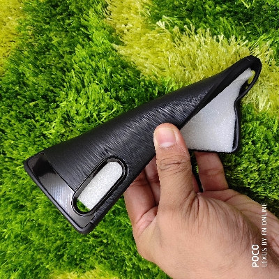 Picture of For Lg Velvet 4G Silicone Back Cover With Carbon Fiber Texture (Back Case Cover For Smartphone)