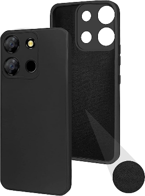 Picture of For itel A60s Spigen Silicone Fit Designed Soft Gel Rubber Shockproof Back Case Phone Back Cover