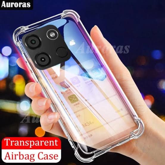 Picture of For Itel A05s Transparent Soft Tpu Back Case Official Shockproof Four-Corner Silicone Cover