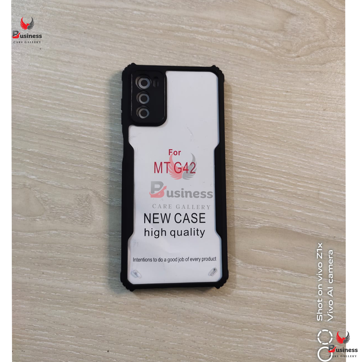 Picture of For Motorola Moto G42 Edge-Reinforced Shockproof Cushion Back Clear Hybrid Transparent Hard Cover Casing