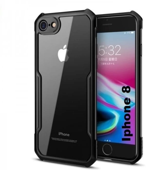 Picture of For Apple iPhone 7 / iPhone 8  Shockproof TPU Bumper Clear Acrylic Mobile Phone Case For iPhone 7 Back Cover