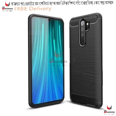 Picture of For Xiaomi Redmi Note 8 Pro Carbon Fiber High Quality Soft Mobile Back Cover (Black) for  Xiaomi Redmi Note 8 Pro