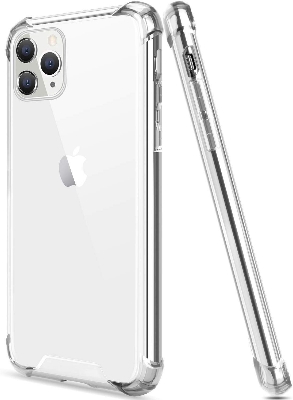 Picture of iPhone 11 pro max shockproof back case with camera protection.