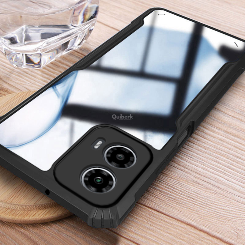 Picture of For Motorola-SGS anti-drop certification prove our quality -Airbag protection design ensure phone safety -Imported acrylic material: prevent fingerprint and yellowing. - Transparent Airbag Bumper Back Side Clear Phone Case For Motorola Moto G34 Back Cover