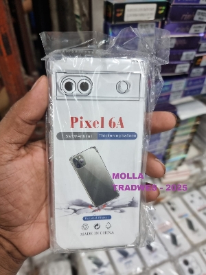 Picture of Google Pixel 6A Premium Silicone Case Crystal Clear Soft TPU Ultra-Thin Transparent Flexible Protective Mobile Phone Back Cover