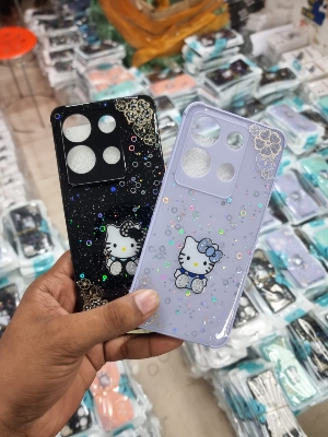 Picture of for Redmi Note 13 4G Back Cover Elegant Girl Pattern Cream Texture Wavy Soft Silicone Mobile Phone Covers