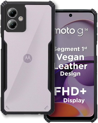Picture of Stylish Cases For Motorola Moto G14 Luxury Raised Edges Protect Camera And Screen Xund Shockproof Transparent Durable And Reliable Clear Phone Back Covers