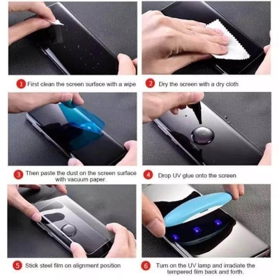 Picture of UV Glue Curved Tempered Glass Screen Protector For Motorola Edge 50 Fusion Screen Guard Gorilla Glass Protector With Easy Installation Kit (Edge 50 Fusion)